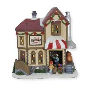 St Nicholas Square Village - CHOCOLATE‎ SHOP - LED Lighted - New Christmas 2023